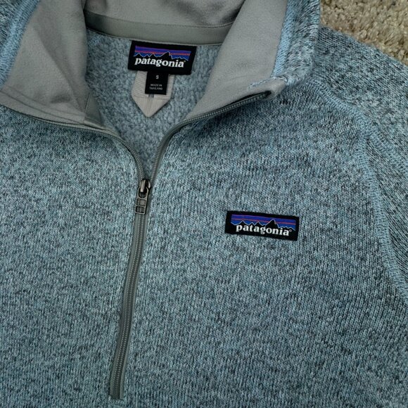 Patagonia Women’s Blue 1/2 Zip Pullover Sweatshirt Jacket Small W Logo Outdoor - Picture 11 of 12